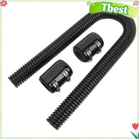 Tbest Tuyau de radiateur flexible en acier inoxydable Kit Flexible de tuyau de radiateur d'acier inoxydable de 36 auto tete Noire (1/5)