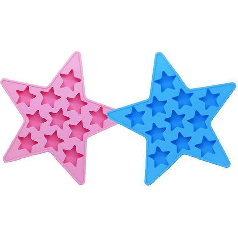 Moule à glaçons en silicone en forme d'étoile à cinq branches, idéal pour les clubs, les bars et les fêtes. Permet de réaliser des gâteaux, des bonbons, des chocolats, des gommes et des glaçons maison (1/3)