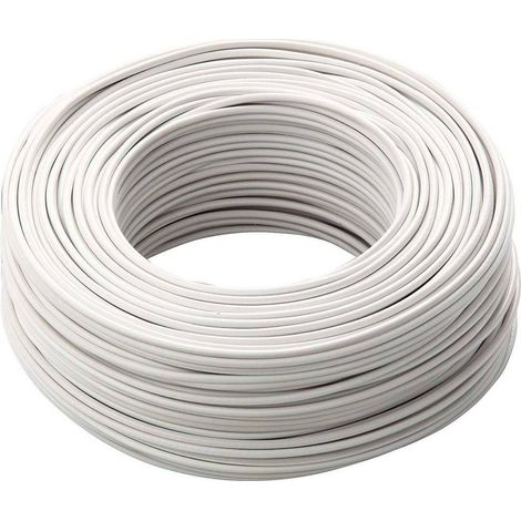 TrAdE Shop Traesio - Cavo Bianco 100 Mt Isolato Unipolare 1 X 1,5 M2 Antifiamma Materiale Elettrico -