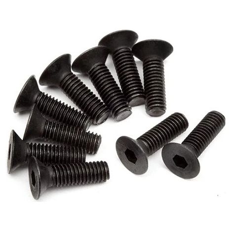 FLAT HEAD SCREW M3x10mm (HEX SOCKET/10pcs)