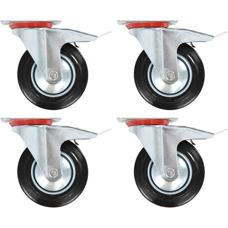 Ruote Girevoli con Doppio Freno 4 pz 160 mm vidaXL (1/5)