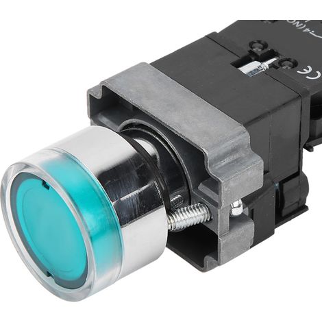 BERM@XB2-10DN Interrupteur à bouton-poussoir à tête plate normalement ouvert et à réarmement automatique, lot de 10, 24 V (1/5)
