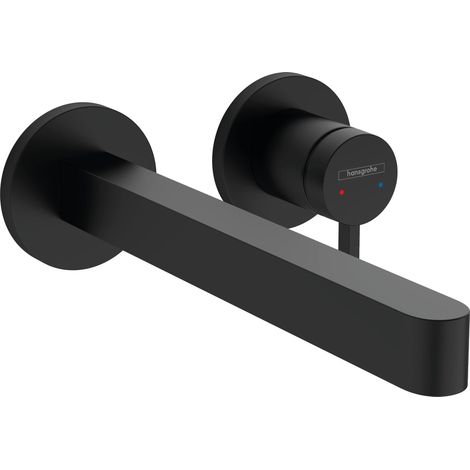 Hansgrohe Finoris - Miscelatore ad incasso per lavabo, montaggio a 2 fori, EcoSmart, nero opaco 76050670 (1/5)