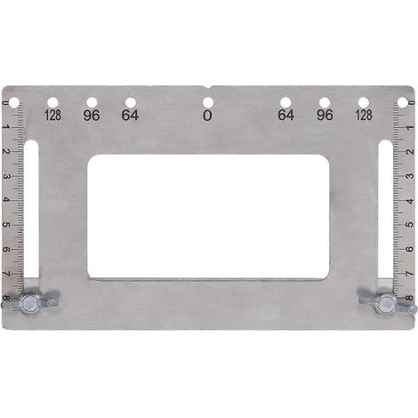 Outil de perforation pour poignées de meubles en acier inoxydable avec vis réglable, couleur argentée (1/4)