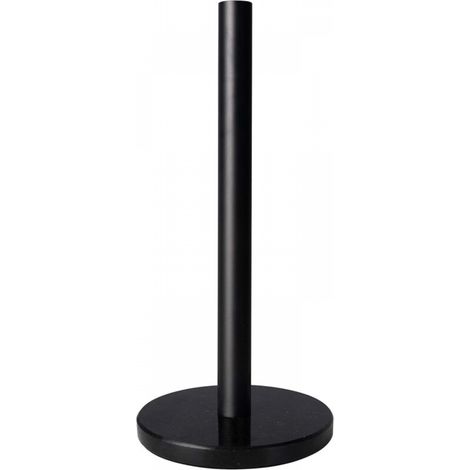 Porte-essuie-tout sur pied avec base en marbre pour cuisine et salle de bain(Noir mat, base noire) (1/5)