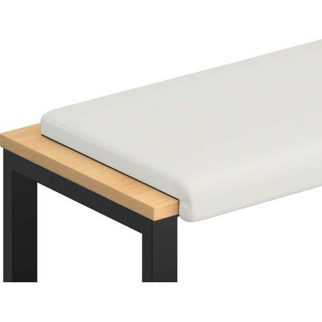 Bench Cushion Faux Leather White Depth 35 cm vidaXL (1/5)