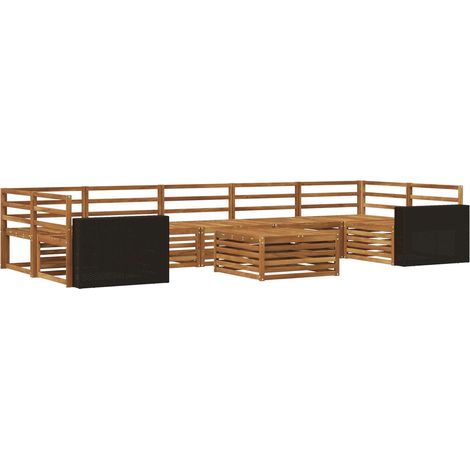 Conjunto de sofás de exterior 8 pcs Natural vidaXL (1/5)