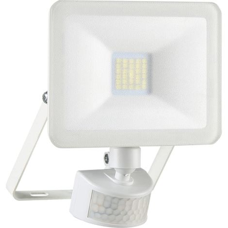 LED Flutlichtstrahler mit Bewegungsmelder Weiß, 10 Watt, IP54