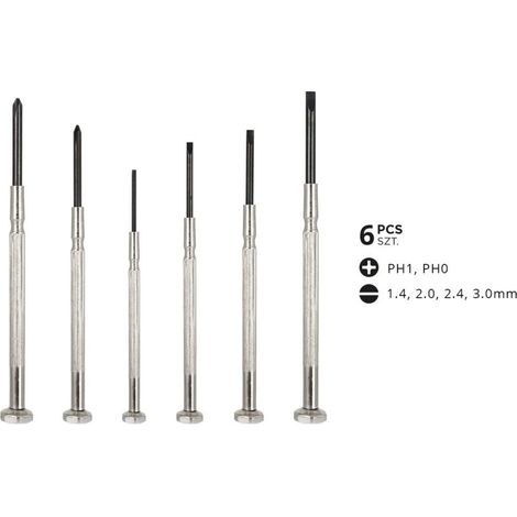 Jeu de tournevis de précision 6 pièces AMIO-02408