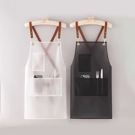 Due grembiuli impermeabili e trasparenti con tasche, adatti a uomini e donne che si occupano di lavaggio piatti, lavori in cucina, lavoro di laboratorio, cura degli animali domestici, giardinaggio e p (1/5)