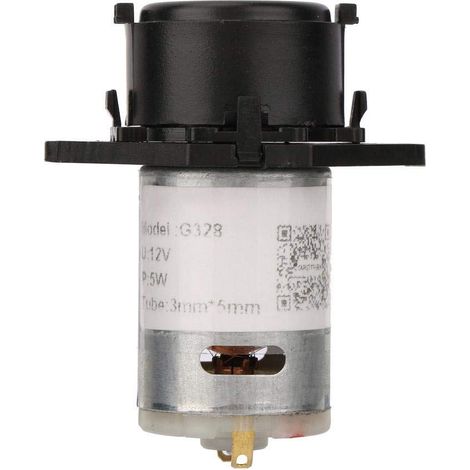 Pompe Péristaltique 12V 3 x 5 Pompe de Dosage Péristaltique de Tête de Tube Péristaltique de DIY pour l'Analyse Chimique de Laboratoire d'Aquarium(Noir) (1/5)