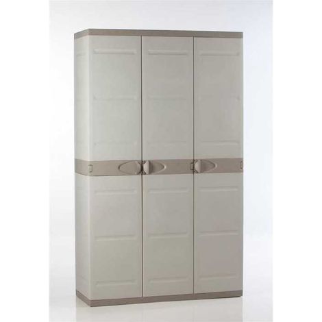 Plastiken Titanium Schrank Beige Taupe 3 Türen (1/3)