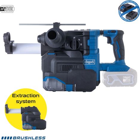 Marteau perforateur sans fil 20V 2.8J Brushless SDS-Plus Scheppach bc-dh300dfs-x (1/4)