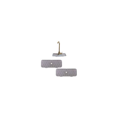 Set mit 2 flexiblen Silikon-Spritzschutzleisten für Wasserhähne/Spülbecken, schützt die Arbeitsfläche vor Wasserspritzern, wiederverwendbar und leicht zu reinigen, für Küche und Bad