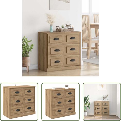 vidaXL Wohnzimmer - Sideboard Artisan-Eiche 70 x 35,5 x 67,5 cm Holzwerkstoff (1/5)
