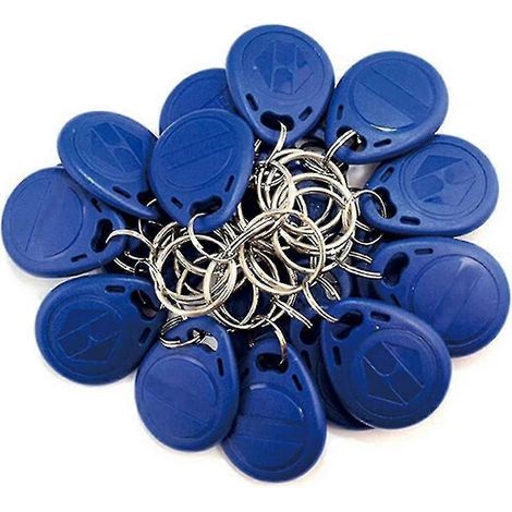 50 porte-clés RFID 125 kHz réinscriptibles, type universel T5577, pour identification de proximité. (1/5)