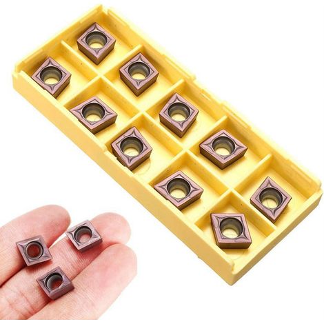 Plaquettes De Coupe En Carbure - CCMT09T304 - VP15TF - Pour Acier Inoxydable Et Acier Doux - 10 Pièces (1/5)