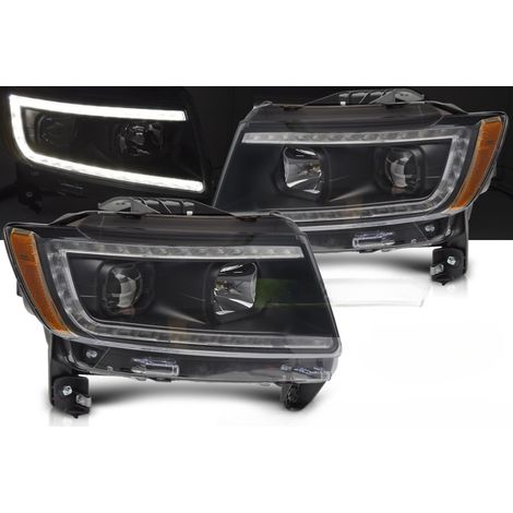 Paire de feux phares Jeep Grand Cherokee de 2011 a 2013 LED LTI Noir-41533733 (1/4)