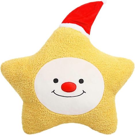 Niedliches Geister-Plüschkissen, weiches gelbes Sternenkissen, Kawaii-Plüschtiere, lustige Zimmerdekoration, Geschenk für Mädchen und Jungen, Geburtstag, Halloween, Weihnachten (1/5)