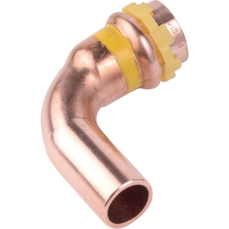 coude 90 degrés - sudopress gaz - mâle / femelle - diamètre 22 mm - comap 5001vg22 (1/2)