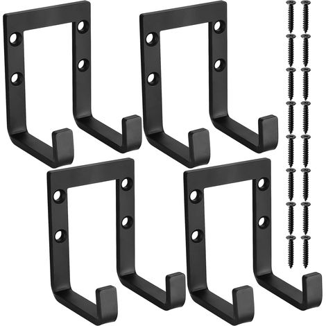 4 Pcs Crochets de Rangement Muraux Multifonctionnels pour Garage, Porte-outils, Support Mural Robuste pour Outils, Crochets pour Vélo, Échelles (1/5)