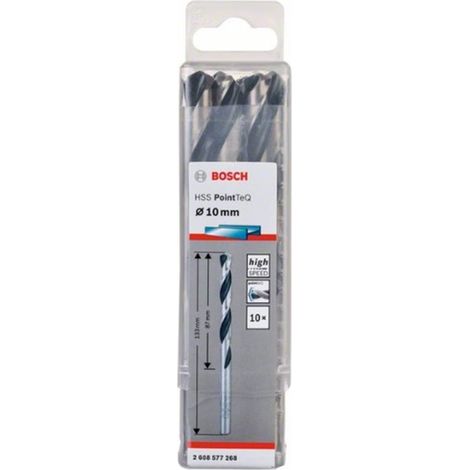 Broca para metal HSS-RPointTeQ DIN338 10.0 x87x133 (10 uds.) BOSCH 2608577268
