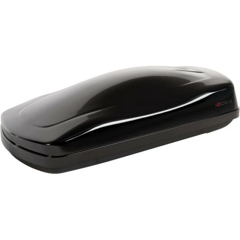 box tetto per auto nordrive 400 litri in abs nero lucido - n60041