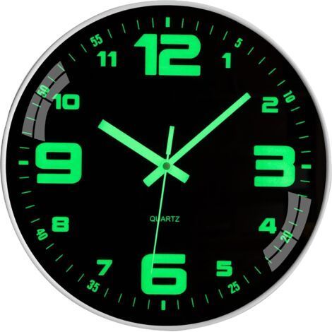 Horloge Murale Numérique silencieuse sans tic tac Lumineuse 30 cm Design Moderne Grande Digitale à Piles Facile à Lire pour Chambre, Maison, Cuisine, Chambre, Bureau, école (1/5)