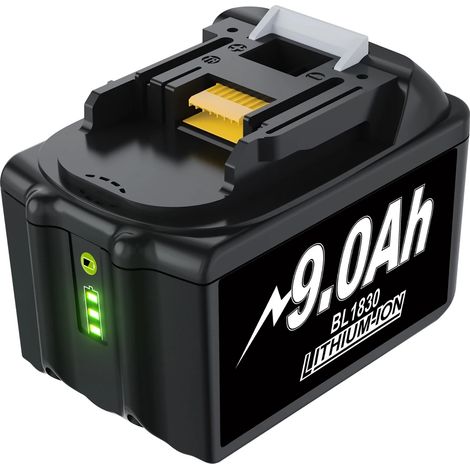 Lithium-Ionen-Akku, 18 V Nennspannung, verlängerte Laufzeit, 9,0 A (1/2)