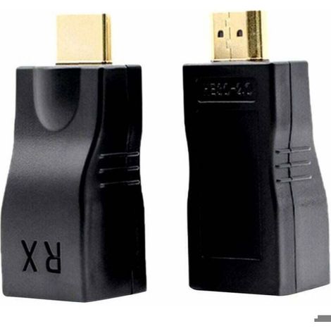 Extendeur HDMI - Convertisseur HDMI vers RJ45 - Jusqu'à 30 m sur câble Cat 5e ou Cat 6 - Résolution 1080p - 1 Pièce (1/4)