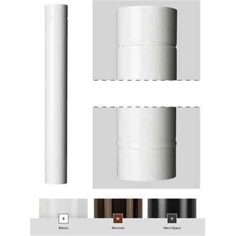 TUBO SMALTATO PER STUFA A LEGNA 'CLASSIC' Ø 80 mm - 100 cm - Colore marrone