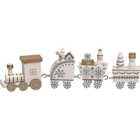Petit train en bois pour décoration de Noël, cadeau de Noël pour enfants, décoration de table (1/5)