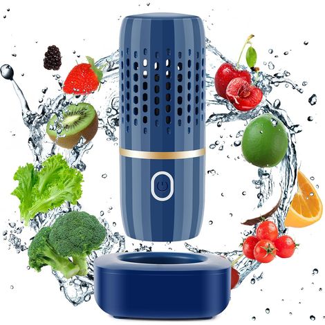 Reis, Fleisch, Getreide und Meeresfrüchte – Blauer Obst- und Gemüsereiniger – Kapselförmiges Reinigungsgerät mit OH-Ionen-Reinigungstechnologie (1/5)