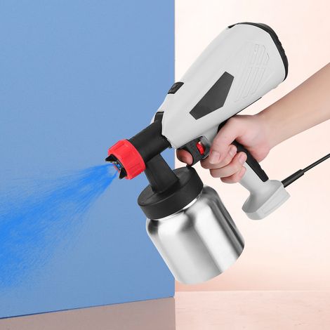 Pistolet à peinture haute pression amovible de 800 ml avec buses en laiton de 1,0 mm/2,5 mm, 220-240 V, prise européenne (1/5)