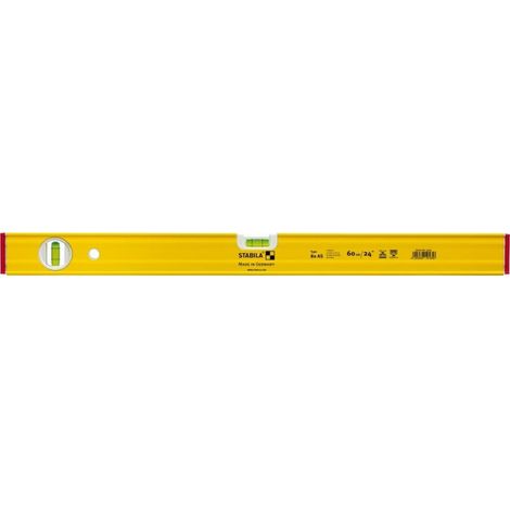 Stabila 19168 80 AS Livella Lineare 100 cm 2 libelle precisione ±0,5 mm-m profilo alluminio colore Rosso Giallo (1/5)
