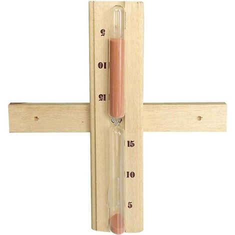 Hourglass 15 Minutes Rotating Sauna Wall Mounted Wooden Sauna Sandglass Timer Sand Countdown Clock Spa Sauna Sand Timer Sauna Accessories for Steam Room