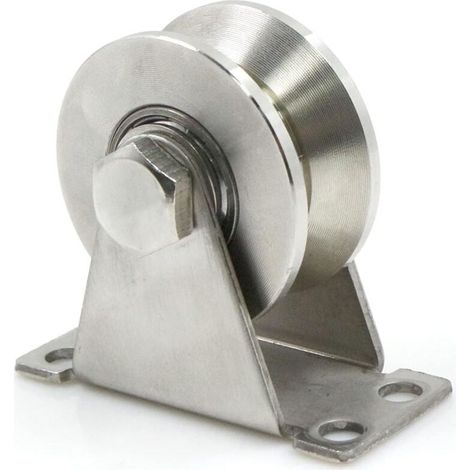 Online Store Roues en Acier avec Rainure en V, Poulie de Levage, Poulies pour Cordes en Acier, Poulie Inox Poulie, Roulette à Rainure en V, Diamètre de la Poulie 48mm, Capacité de Poids 150kg (1/4)