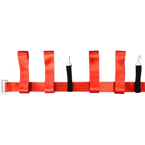Sangle de levage réglable pour déplacer facilement les objets lourds du jardin comme les pots de fleurs et les pierres (orange-orange). (1/5)