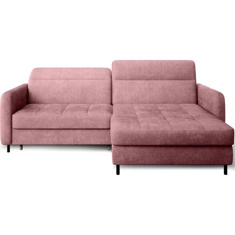 Sofá de esquina colección GOUMSI color rosa empolvado (1/5)