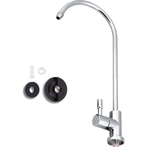 1 Robinet Cuisine Acier Inoxydable Rotation 360° Sans Plomb Pour Évier Et Bar (1/5)