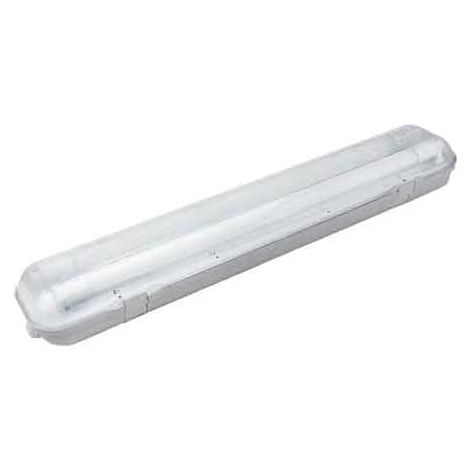 plafoniera per tubi led 't8' 60 cm - 2 posti