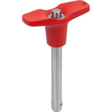 KIPP Kugelsperrbolzen mit T-Griff 5mm 25mm Edelstahl Thermoplast (1/3)