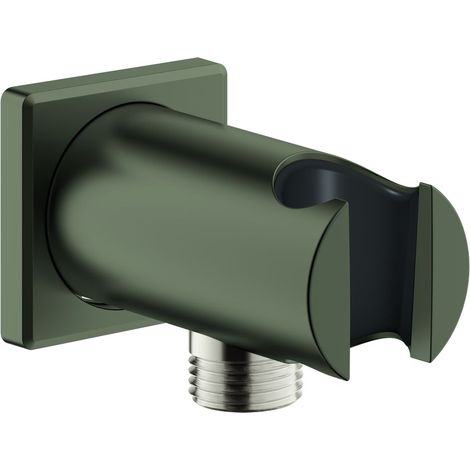 Grohe Rainshower Wandabgangsbogen mit Halter, eckige Rosette, AG 1/2", Ganzmetallgehäuse, eigensicher, Satin Graphite, 26659MG0 (1/4)