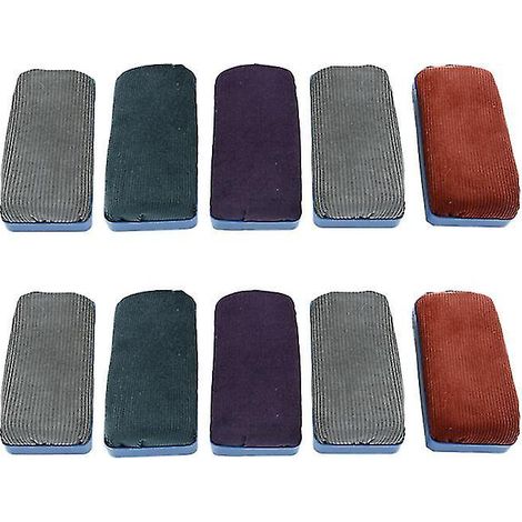 10 effaceurs de tableau blanc en flanelle