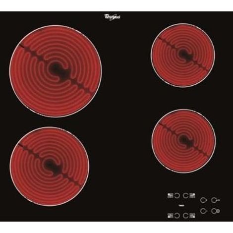 Plaque de Cuisson - Vitroceramique WHIRLPOOL AKT8090NE - 4 zones - 6200W - L58 x P51cm - Noir