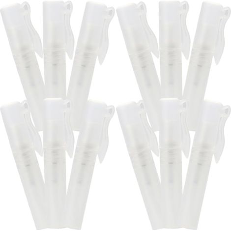 Lot de 12 Mini Bouteilles Vaporisateurs Rechargeables en Pp 8ml Étanchéité Solide pour Parfum et Liquides, pour Voyage et Rangement en Valise (1/5)