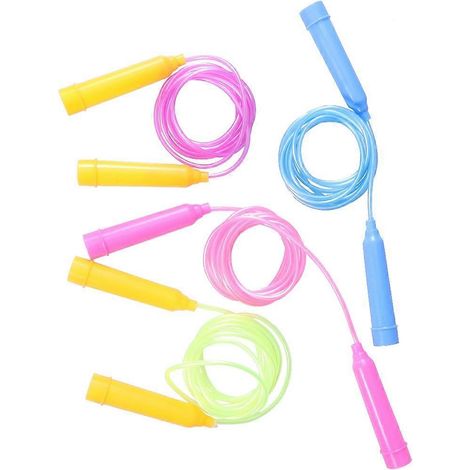 Lot de 12 cordes à sauter pour enfants, corde d'entraînement gratuite, corde à sauter avec câble, corde de fitness (1/5)