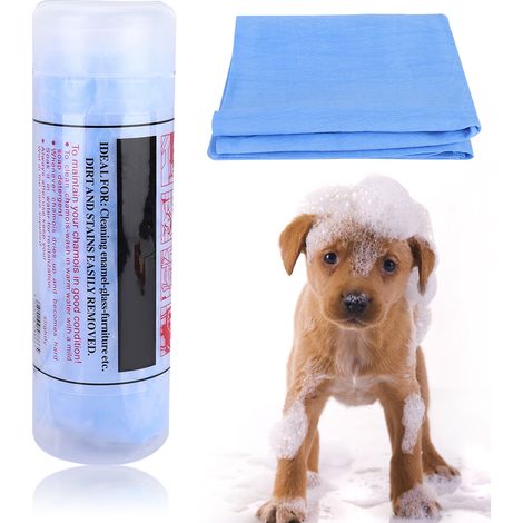 Serviette Pour Chien Et Chat - Absorption Rapide De L'eau - Douce Et Confortable - Pour Le Bain Et La Douche - Taille Compacte (1/5)