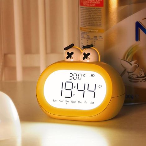 Réveil LED à Piles pour Enfants, Veilleuse, Design Mignon avec (1/5)