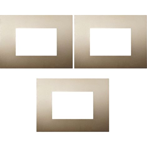 gloca Placche Plastica Compatibili Arké (3 Pezzi Oro, 3 Posti) (1/4)